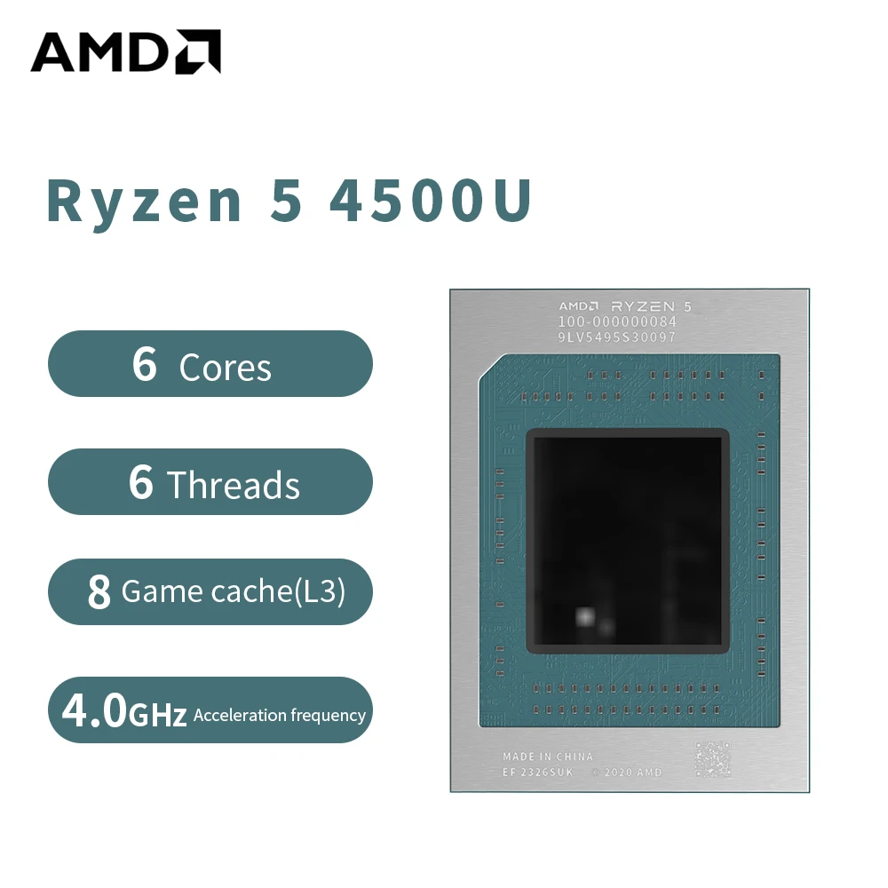 AMD R5 4500U Ryzen 5 4500U Processor 4.0GHz 6-Core 6-Thread 8MB Game Cache 7NM TDP 10-25W Socket FP6 Gaming CPU 100-000000084
AMD R5 4500U Ryzen 5 4500U Processor 4.0GHz 6-Core 6-Thread 8MB Game Cache 7NM TDP 10-25W Socket FP6 Gaming CPU 100-000000084
