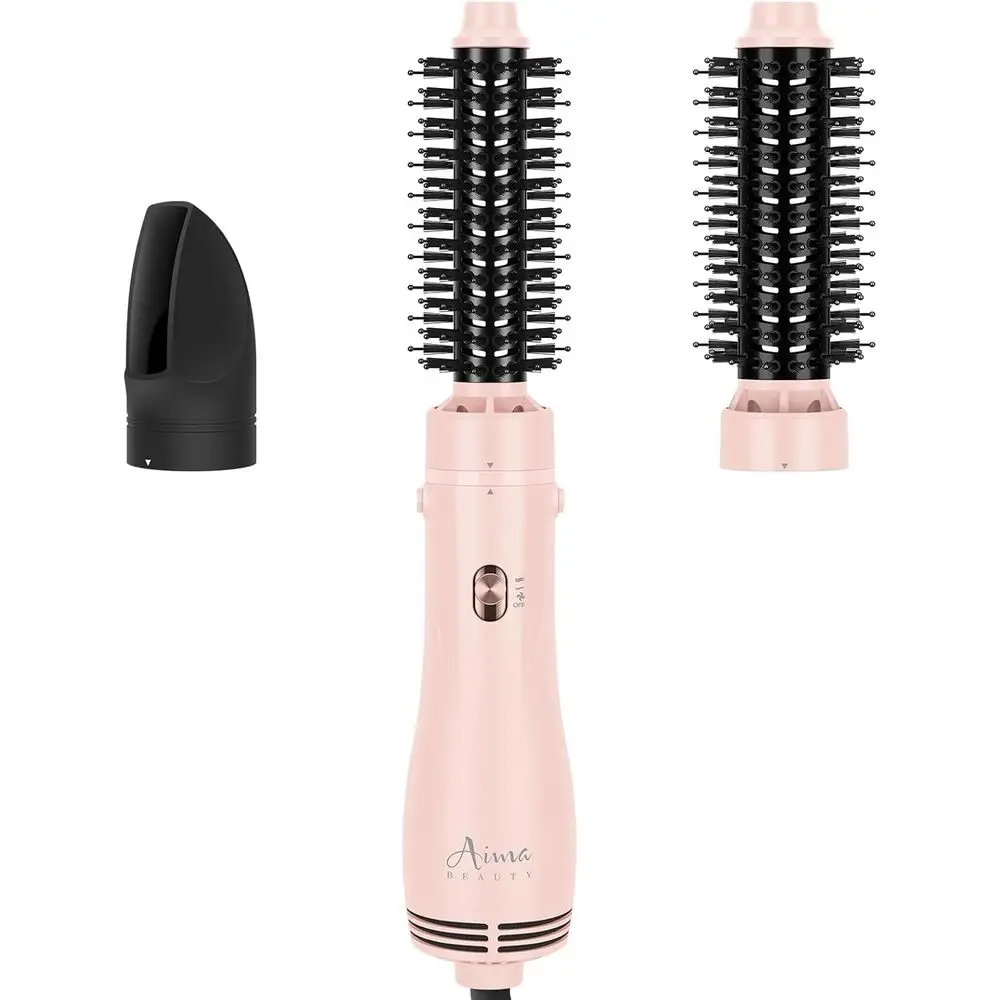 4-in-1 Round Brush Dryer for Short to Medium Hair: Adds Shine, Smooth, Curl, and Volume with Interchangeable Barrels
4-in-1 Round Brush Dryer for Short to Medium Hair: Adds Shine, Smooth, Curl, and Volume with Interchangeable Barrels