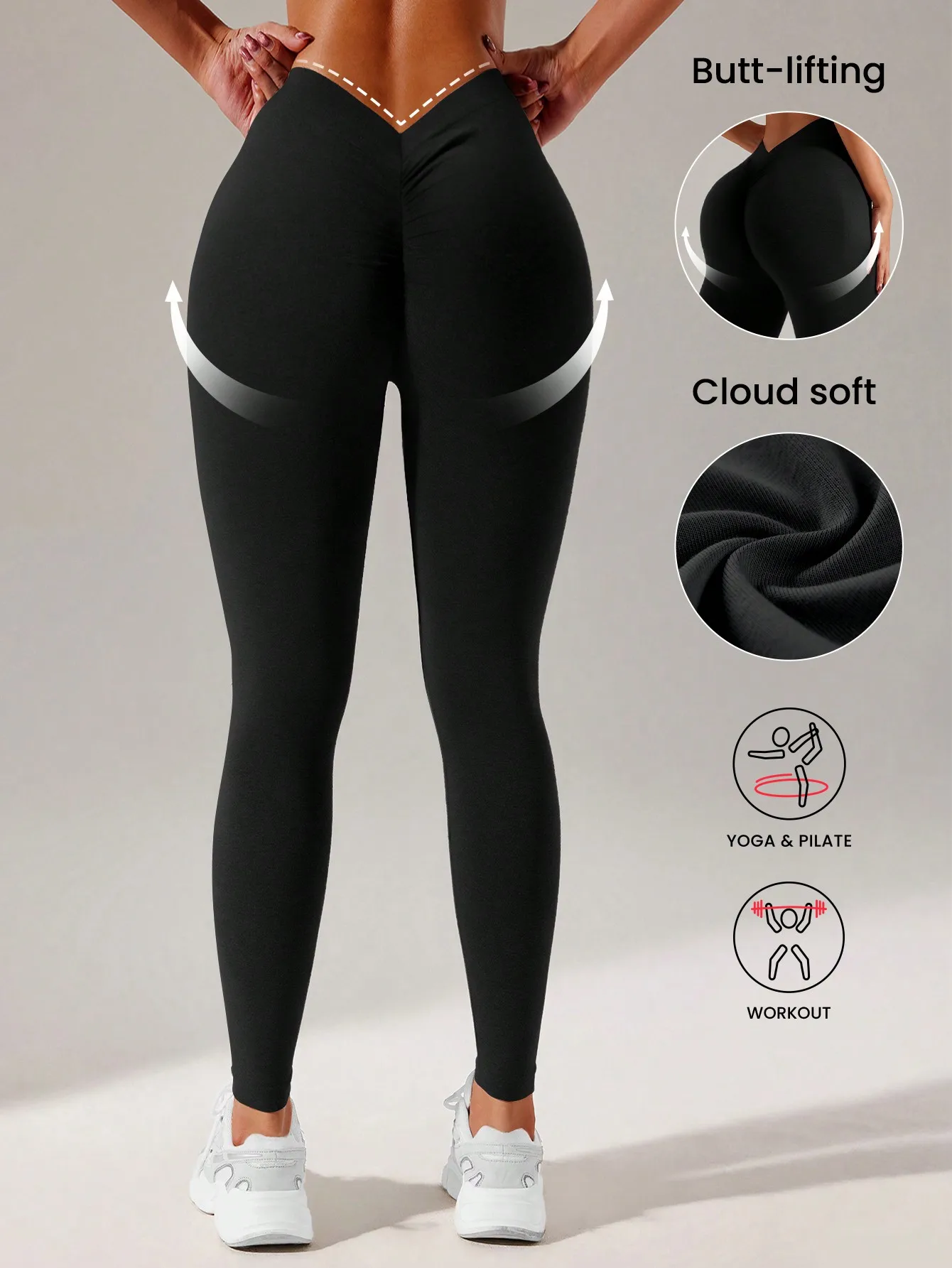 V Back Scrunch Butt Seamless Leggings For Women Soft High Waisted Butt Lifting V-Back Booty Tights Workout Gym Yoga Pants Seamless Gym Yoga Leggings
V Back Scrunch Butt Seamless Leggings For Women Soft High Waisted Butt Lifting V-Back Booty Tights Workout Gym Yoga Pants Seamless Gym Yoga Leggings