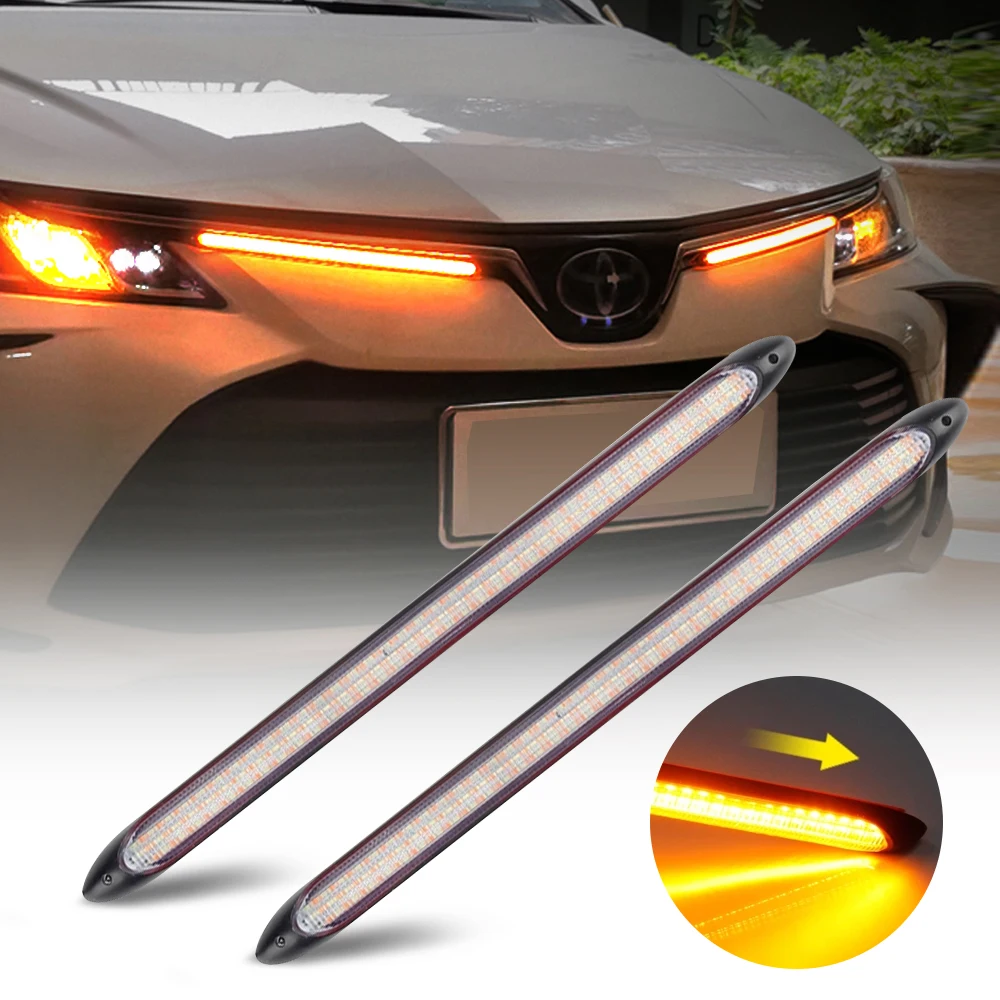 OKEEN 2pcs DRL LED Car Daytime Running Light RGB Car Drving Turn Signal Lamp With Start Sequential Scan Auto Headlight Strip 12V
OKEEN 2pcs DRL LED Car Daytime Running Light RGB Car Drving Turn Signal Lamp With Start Sequential Scan Auto Headlight Strip 12V