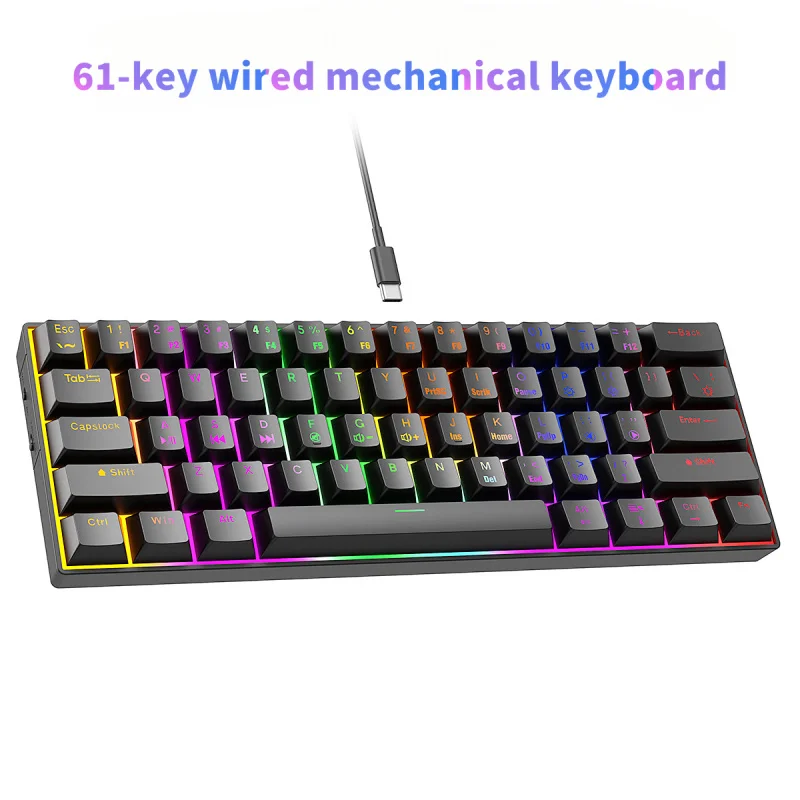 61-keys 68-keys English Gaming e-sports mechanical keyboard with blue/brown/red axis RGB mixed light hot-swappable
61-keys 68-keys English Gaming e-sports mechanical keyboard with blue/brown/red axis RGB mixed light hot-swappable