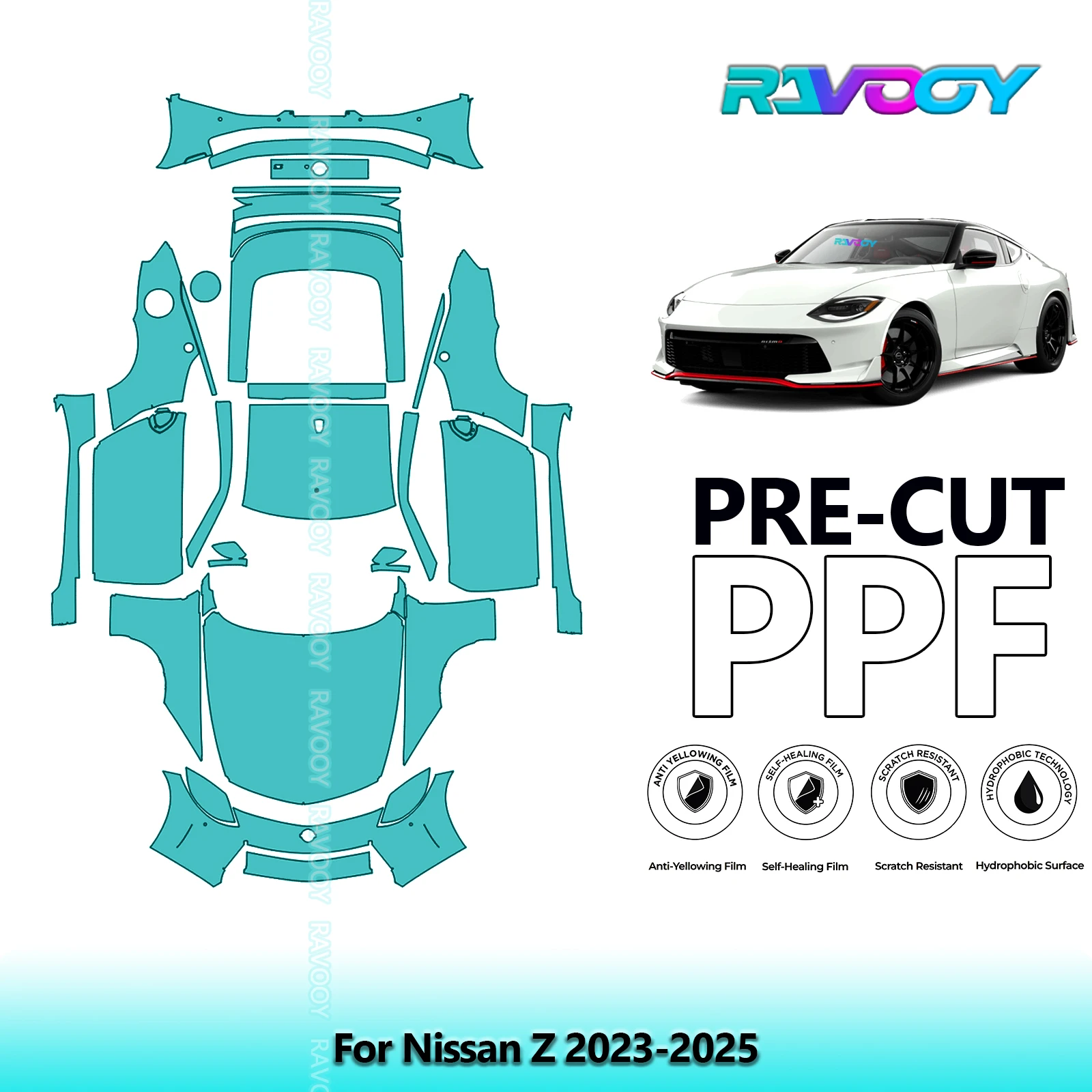 8.5Mil Precut PPF Paint Protection Film Full Vehicle Clear Bra For Nissan Z 2023-2025
8.5Mil Precut PPF Paint Protection Film Full Vehicle Clear Bra For Nissan Z 2023-2025