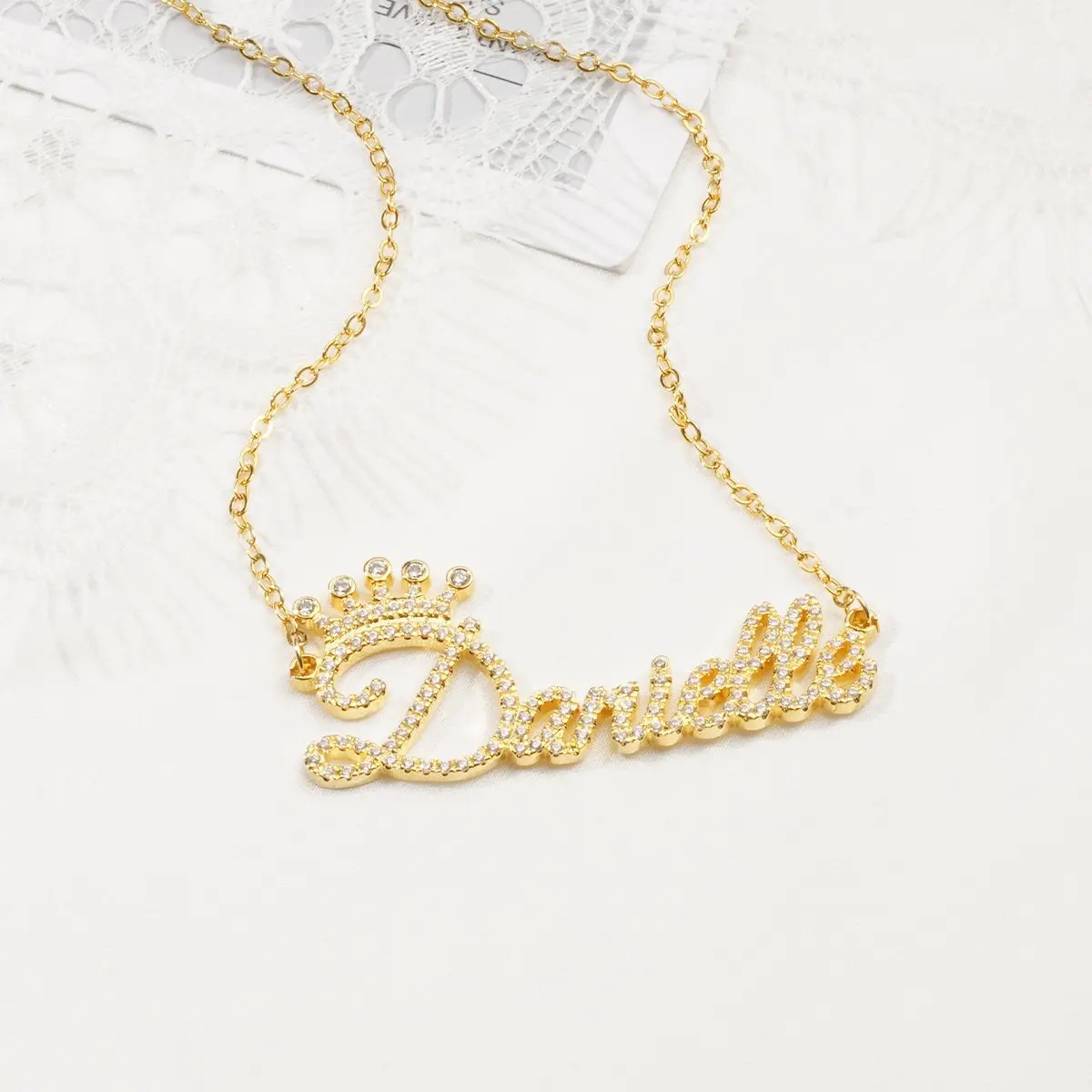 Custom Crown Zircon Name Necklace Personalized Stainless Steel Name Pendant Shiny Name Necklace Birthday Gift For Woamn Jewelry
Custom Crown Zircon Name Necklace Personalized Stainless Steel Name Pendant Shiny Name Necklace Birthday Gift For Woamn Jewelry