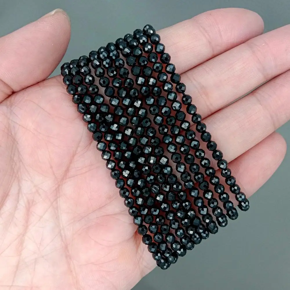 10 strands Natural Black Spinel Micro Faceted Round Beads 3mm Faceted Beads Diamond Cut Gemstone 15" Strand
10 strands Natural Black Spinel Micro Faceted Round Beads 3mm Faceted Beads Diamond Cut Gemstone 15" Strand