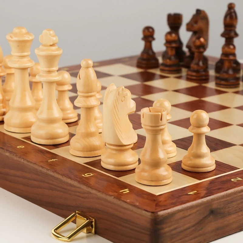 Foldable Wooden Chess Set, 45cm Large Size, Portable Storage Board with Wood Chess Pieces for Family & Travel
Foldable Wooden Chess Set, 45cm Large Size, Portable Storage Board with Wood Chess Pieces for Family & Travel
