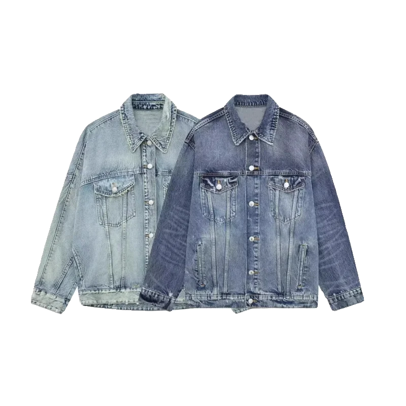 Spring 2024 Women's Loose Casual Long Sve Denim Jaet Collared Outerwear Faion Versatile Open Front Regular Sve Length
Spring 2024 Women's Loose Casual Long Sve Denim Jaet Collared Outerwear Faion Versatile Open Front Regular Sve Length