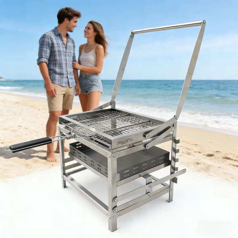 Portable Charcoal Bbq Grill Featuring a Flipping Mechanism in Sturdy Stainless Steel for Durability
Portable Charcoal Bbq Grill Featuring a Flipping Mechanism in Sturdy Stainless Steel for Durability
