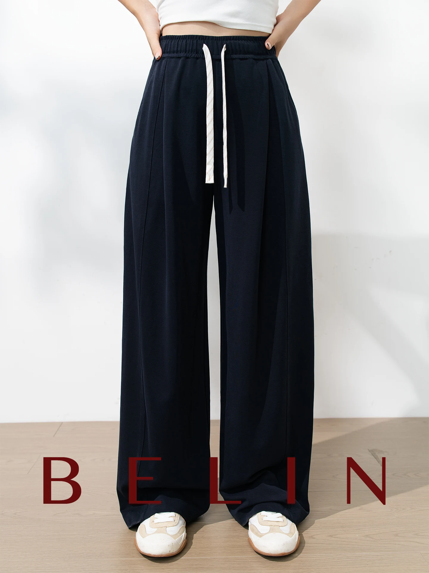 Belin mat Drapey Wide Leg Pants Women's Lazy Loose Feel Sports Pants Early Autumn New High Waist Polyester Blend
Belin mat Drapey Wide Leg Pants Women's Lazy Loose Feel Sports Pants Early Autumn New High Waist Polyester Blend