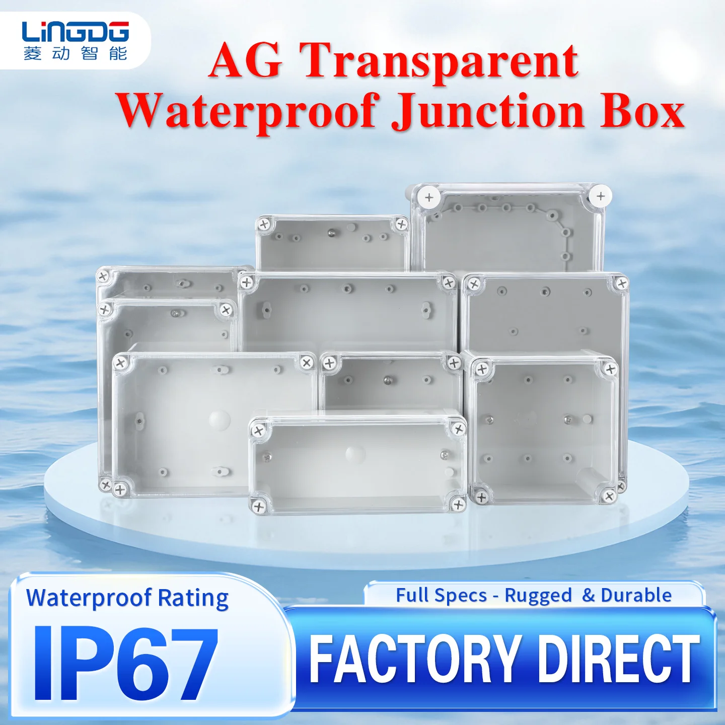 IP67 Прозрачная распределительная коробка Водонепроницаемый корпус Электронный проект Открытый инструмент Электрическая распределительная коробка для проекта
IP67 Прозрачная распределительная коробка Водонепроницаемый корпус Электронный проект Открытый инструмент Электрическая распределительная коробка для проекта