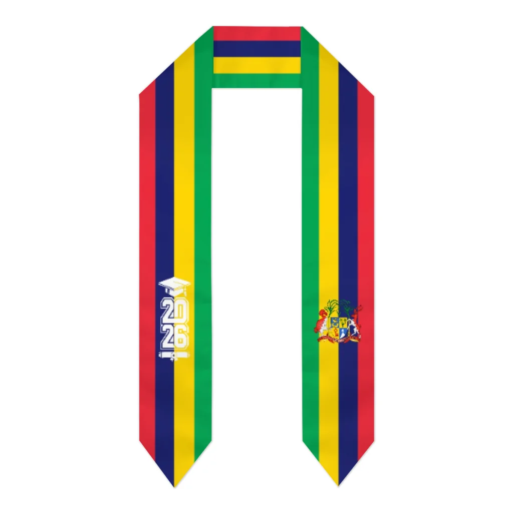 Class of 2026 Mauritius Flag Scarf Graduation Sash Stole International Study Abroad Adult Unisex Party Accessory Top Print
Class of 2026 Mauritius Flag Scarf Graduation Sash Stole International Study Abroad Adult Unisex Party Accessory Top Print