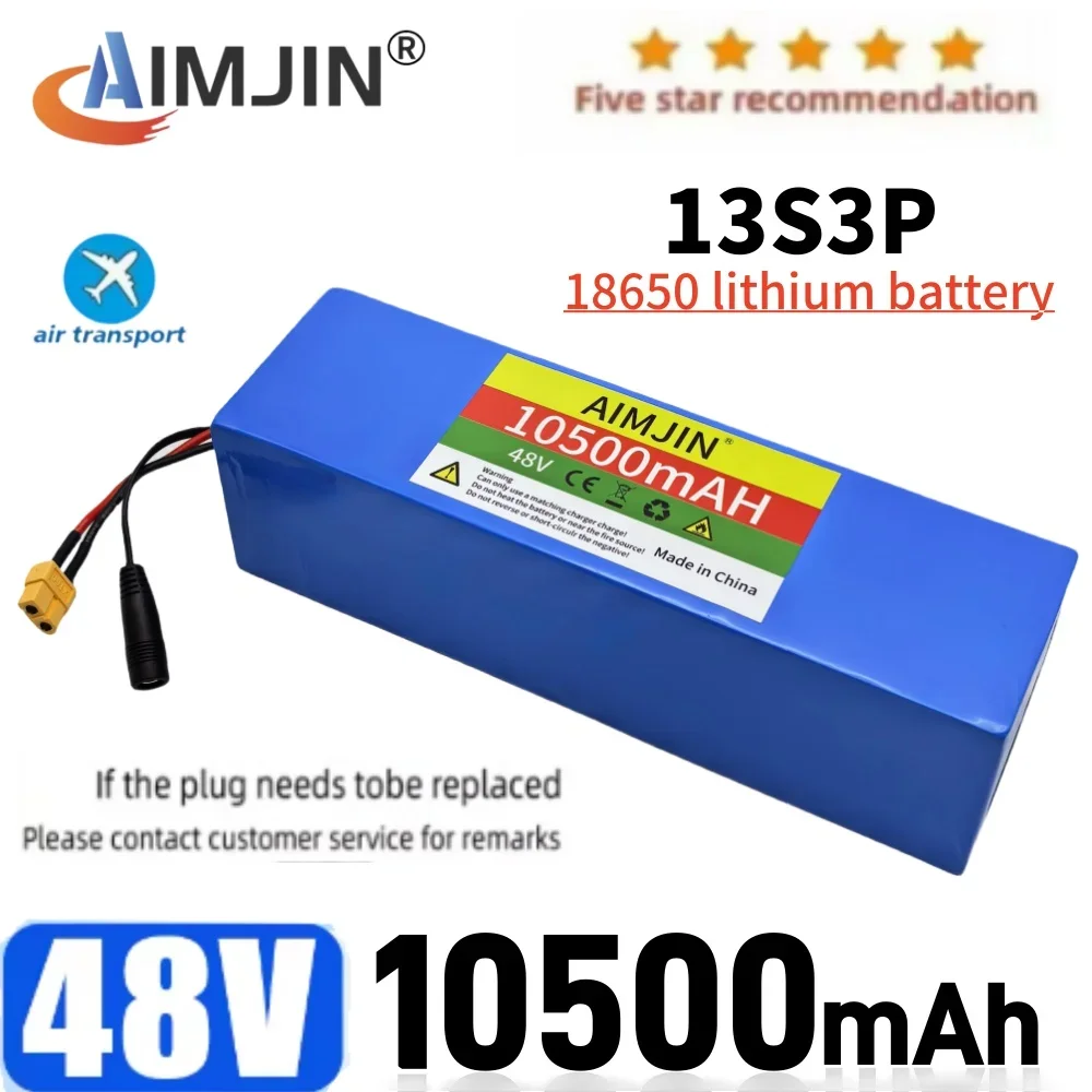 48V 10500mAh rechargeable battery 13S3P 18650 battery pack with BMS for bicycles and scooters
48V 10500mAh rechargeable battery 13S3P 18650 battery pack with BMS for bicycles and scooters