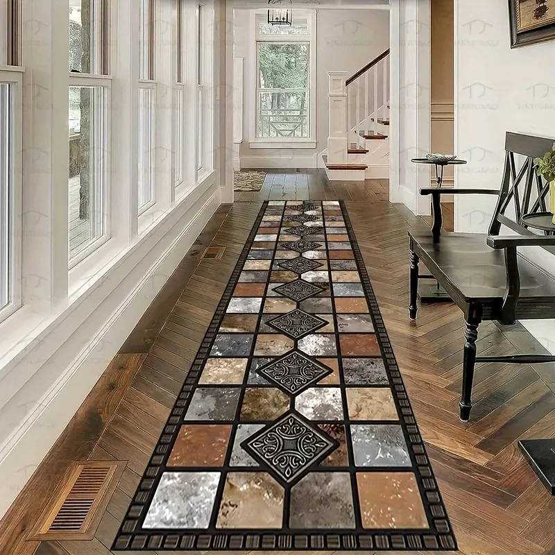 VIKAMA American Retro Geometric Pattern Long Carpet Kitchen Foyer Corridor Decoration Floor Mat, Machine Washable Household Mat
VIKAMA American Retro Geometric Pattern Long Carpet Kitchen Foyer Corridor Decoration Floor Mat, Machine Washable Household Mat