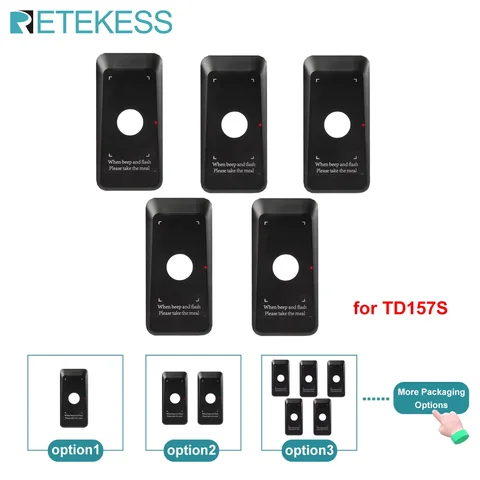 Retekess TD157S 1/2/5/10 Restaurant  Pager Wireless Paging System Coasters Buzzer Bell Receivers For Coffee Bar Food Truck