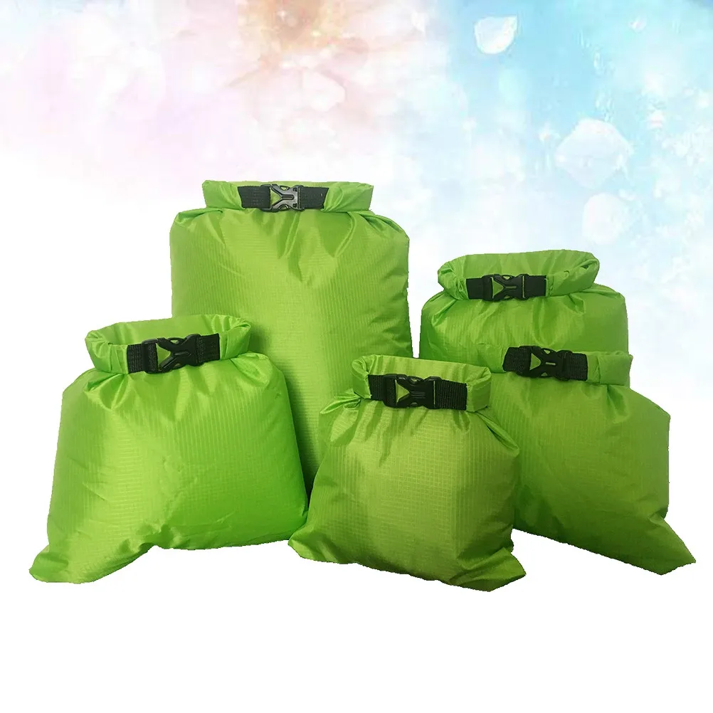 5Pcs Waterproof Dry Bags Set Watertight Roll-Top Sealed Closure Large Capacity for Camping Boating Kayaking Rafting Drifting
5Pcs Waterproof Dry Bags Set Watertight Roll-Top Sealed Closure Large Capacity for Camping Boating Kayaking Rafting Drifting
