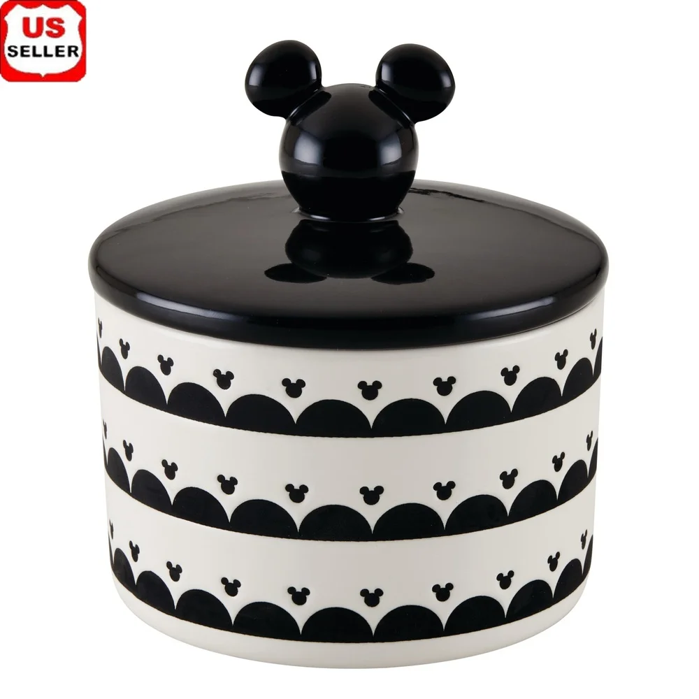 Monochrome Ceramic Canister with Airtight Lid Mickey Mouse Design Geometric Pattern Kitchen Storage Jar 3.5 Cup Capacity
Monochrome Ceramic Canister with Airtight Lid Mickey Mouse Design Geometric Pattern Kitchen Storage Jar 3.5 Cup Capacity