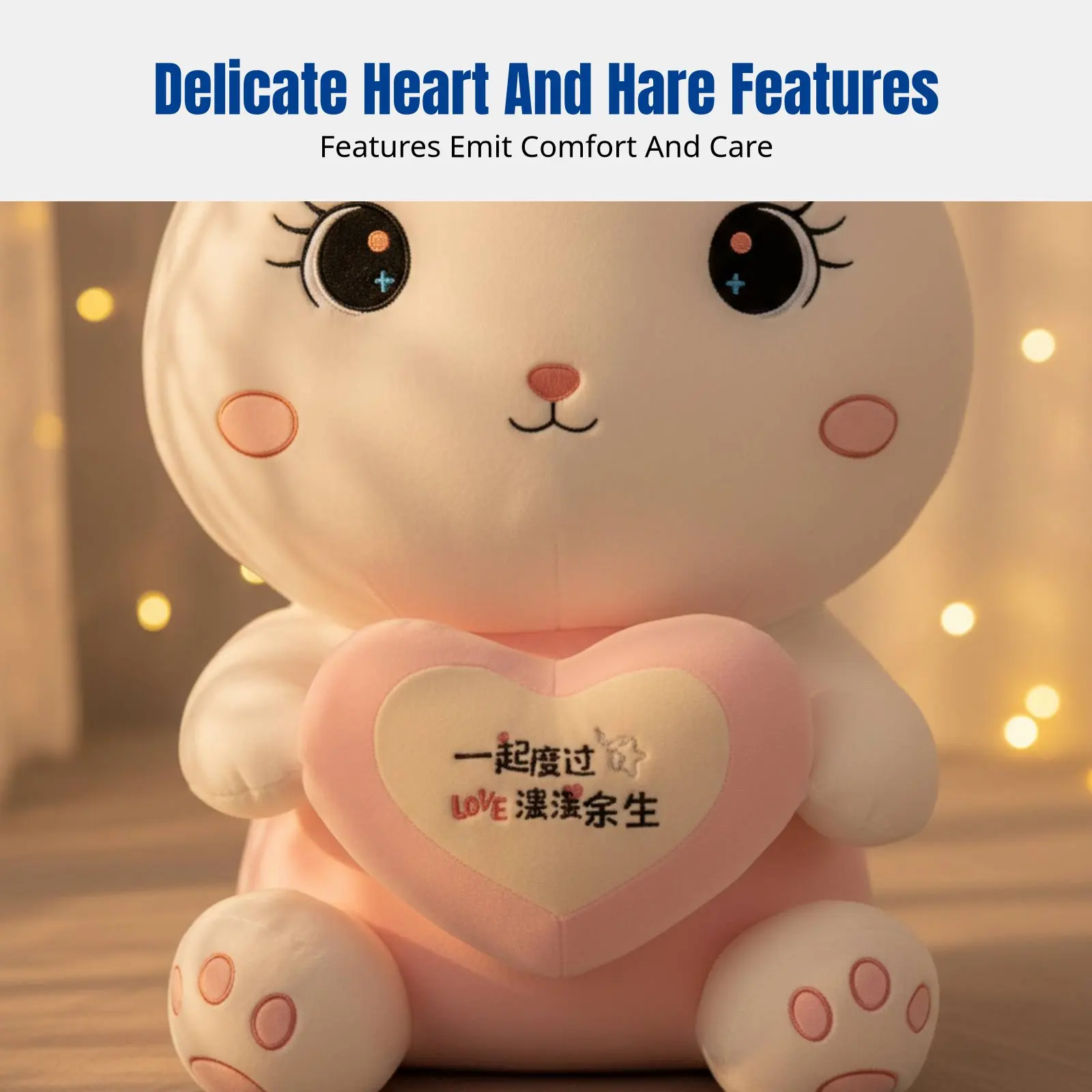 Plush Bunny Toy, Heart Hug Bunny Doll, Soft Stuffed Animal Pillow, Cute Sleep Companion, Gift for Girls
Plush Bunny Toy, Heart Hug Bunny Doll, Soft Stuffed Animal Pillow, Cute Sleep Companion, Gift for Girls