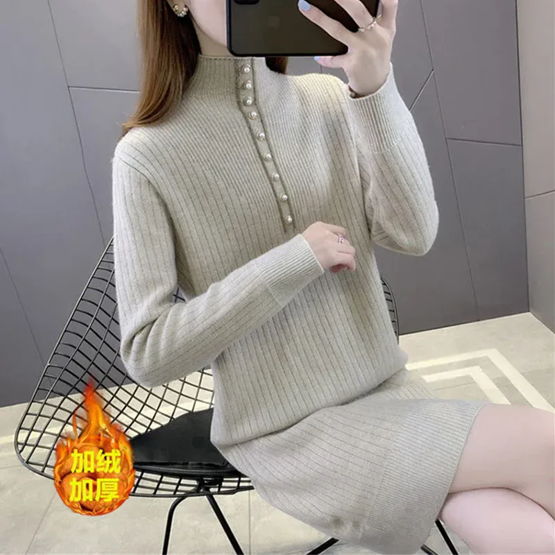 2025 Autumn Winter New Fashion Long Sweater Pullovers Dresses Women Casual Warm Knitted Sweaters Clothes Thick Warm Tops Female
2025 Autumn Winter New Fashion Long Sweater Pullovers Dresses Women Casual Warm Knitted Sweaters Clothes Thick Warm Tops Female