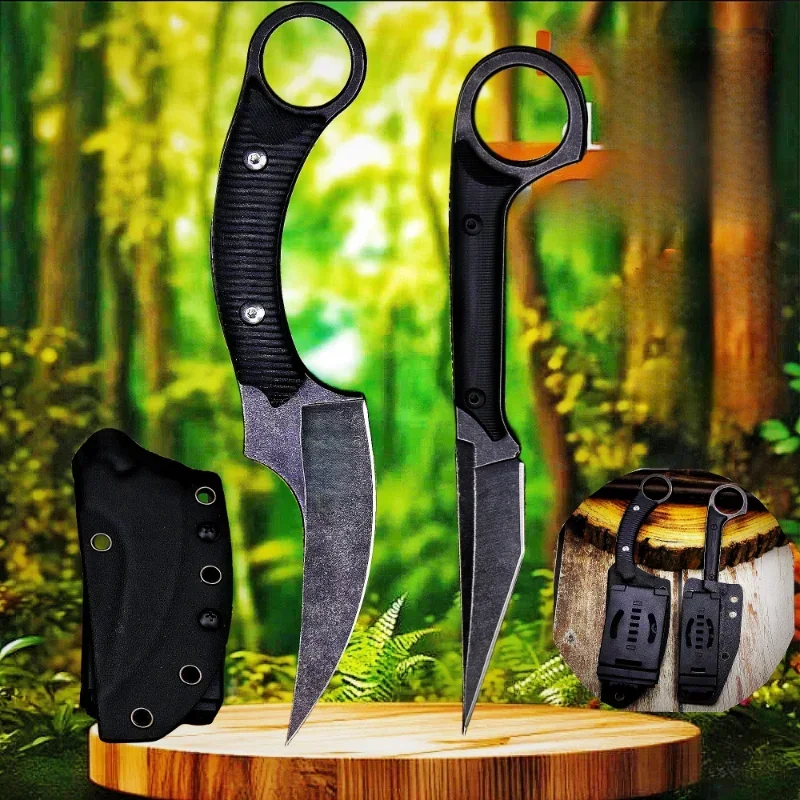New outdoor EDC knife, stone washed high hardness sharp outdoor multifunctional straight knife+K sheath, survival hunting knife
New outdoor EDC knife, stone washed high hardness sharp outdoor multifunctional straight knife+K sheath, survival hunting knife