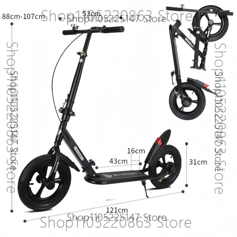 Folding Scooter Is Easy To Carry With Duty Carbon Steel Frame Quick Folding Dual Disc Brakes For Adults Outdoor Commute
Folding Scooter Is Easy To Carry With Duty Carbon Steel Frame Quick Folding Dual Disc Brakes For Adults Outdoor Commute