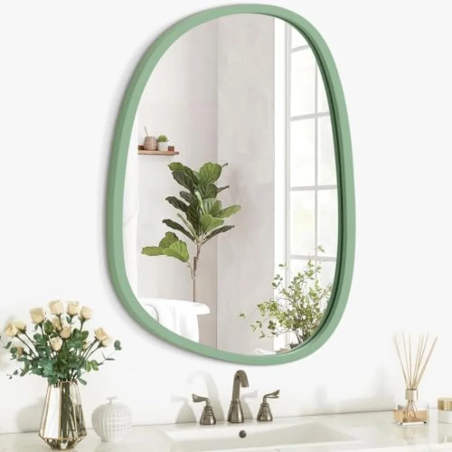 Asymmetrical Mirror for Wall Decor Green Modern Wooden Framed Wall Mirror Unique Shape Wall Mounted Vanity Artistic Mirror Deco
Asymmetrical Mirror for Wall Decor Green Modern Wooden Framed Wall Mirror Unique Shape Wall Mounted Vanity Artistic Mirror Deco