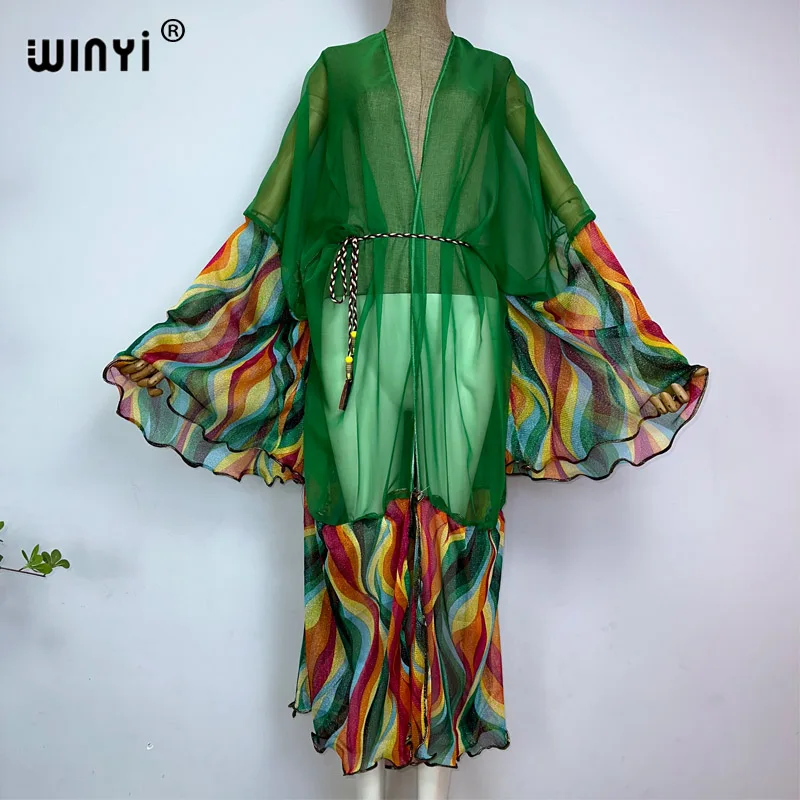 WINYI Africa fashion print Women coat Long Dress elegant Party Boho maxi beach Swimming Cover Up Sexy perspective fashion kimono
WINYI Africa fashion print Women coat Long Dress elegant Party Boho maxi beach Swimming Cover Up Sexy perspective fashion kimono