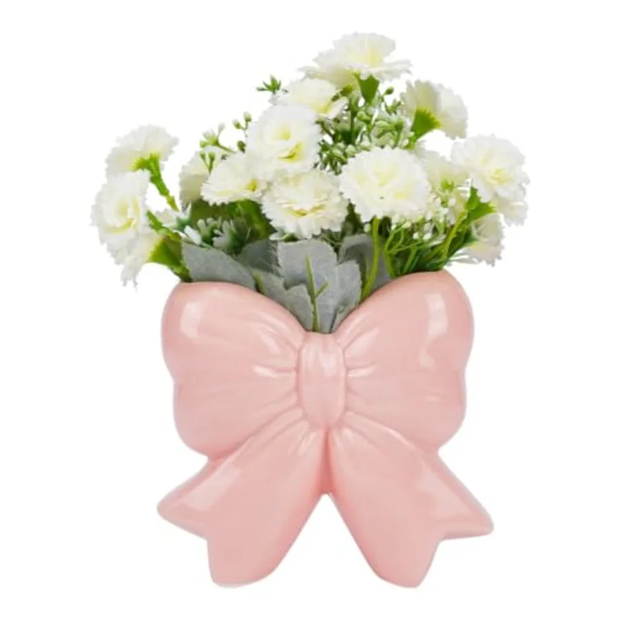 Bow Ceramic Vase, Coquette Vases Bowtie Pen Holder Makeup Brush Holder for Home Office Shelf Table Living Christmas Home Decor
Bow Ceramic Vase, Coquette Vases Bowtie Pen Holder Makeup Brush Holder for Home Office Shelf Table Living Christmas Home Decor