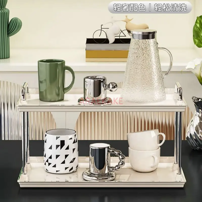 1pcs Cup rack, storage rack, living room tea cup rack, storage rack, tray, glass coffee cup, double-layer rack
1pcs Cup rack, storage rack, living room tea cup rack, storage rack, tray, glass coffee cup, double-layer rack