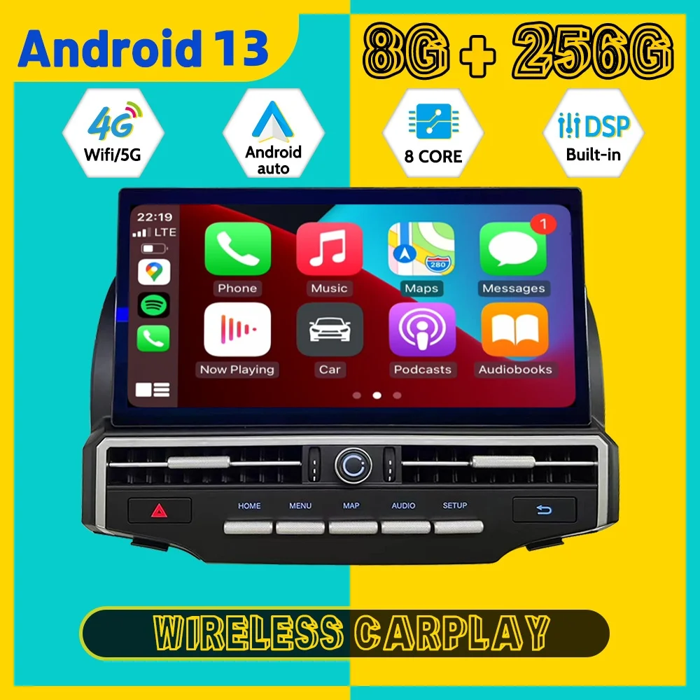 13,1-дюймовый 8-ядерный Carplay для Toyota 4Runner 2010-2022, мультимедийный плеер, Android 12, автоматический GPS, Navi, беспроводная головка
13,1-дюймовый 8-ядерный Carplay для Toyota 4Runner 2010-2022, мультимедийный плеер, Android 12, автоматический GPS, Navi, беспроводная головка