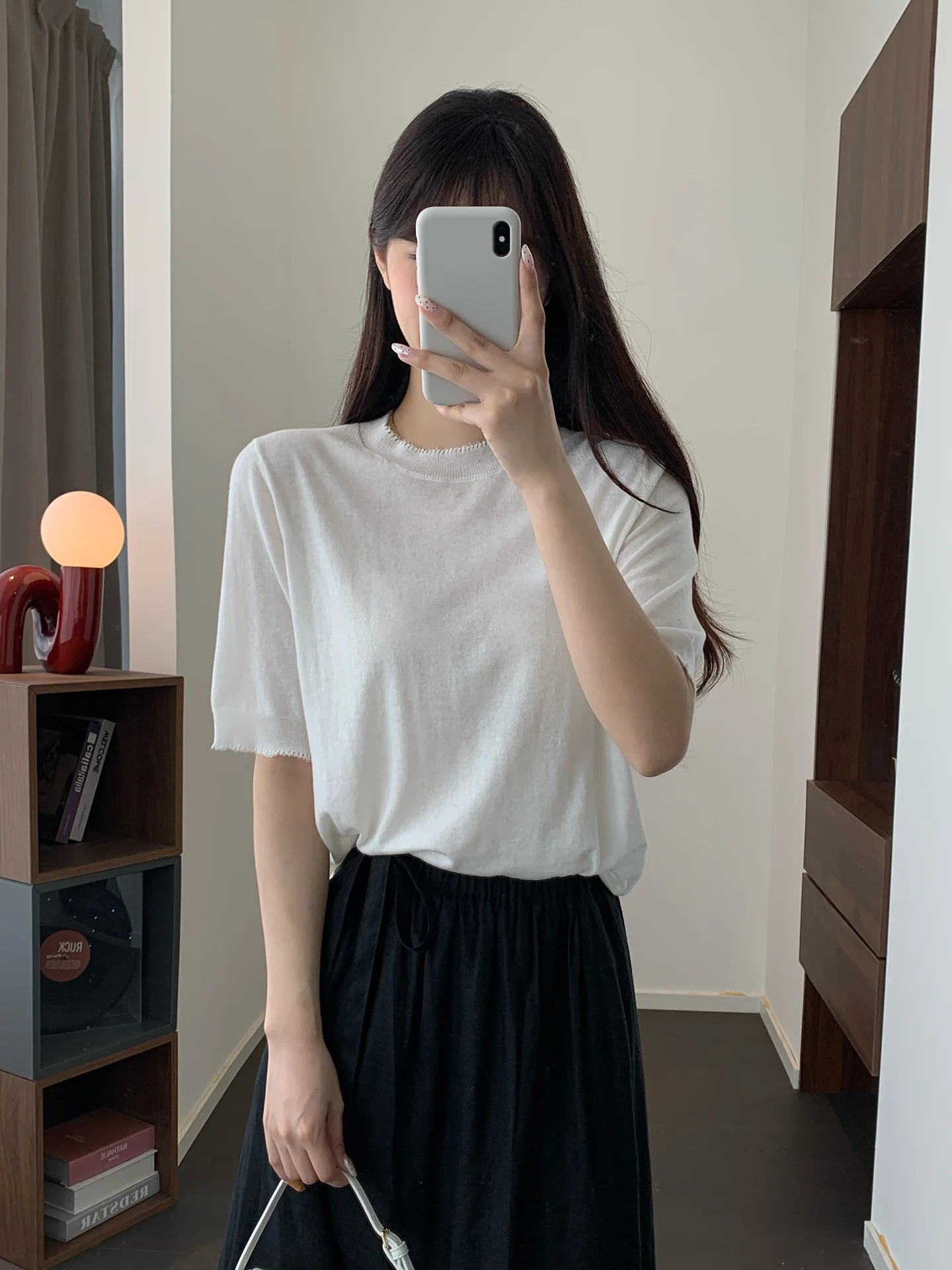 Comfortable Lightweight Lambswool Lyocell Triacetate Short Sleeve Knitted T-Shirt round Neck Pullover Women's Spring Fashion
Comfortable Lightweight Lambswool Lyocell Triacetate Short Sleeve Knitted T-Shirt round Neck Pullover Women's Spring Fashion