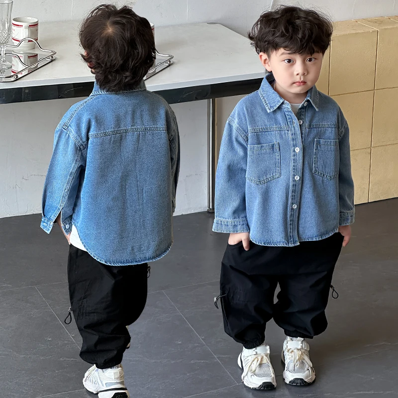 Classic Style Kids Blue Denim Jacket Clothing for Baby Boys Casual Outfit Toddler Child Solid Color Jeans Coat for Age 2 To 9 Y
Classic Style Kids Blue Denim Jacket Clothing for Baby Boys Casual Outfit Toddler Child Solid Color Jeans Coat for Age 2 To 9 Y