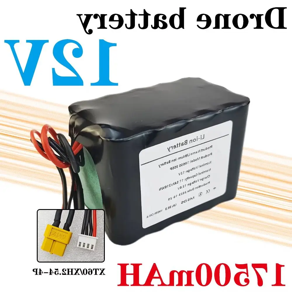 12V 17.5Ah 3S5P Li-ion Battery for UAV Rechargeable XH2.54+XT60 Connector RC Airplane Drone Quadrotor Suitable 100% New Conditio
12V 17.5Ah 3S5P Li-ion Battery for UAV Rechargeable XH2.54+XT60 Connector RC Airplane Drone Quadrotor Suitable 100% New Conditio