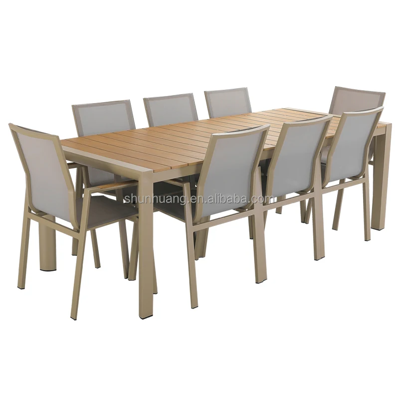 Newest Garden Furniture Aluminium Dinner Set Outdoor Wood Chair And Table
Newest Garden Furniture Aluminium Dinner Set Outdoor Wood Chair And Table