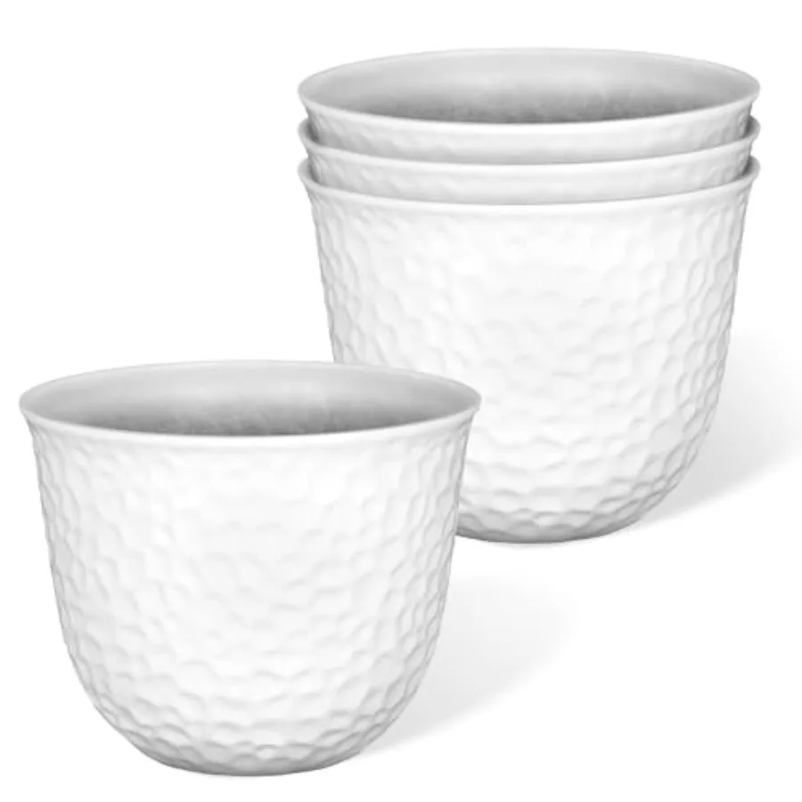 Garden -Inch Large Round Planters with Drain Holes - White Flower Pots with Honeycomb Design, Durable Indoor/Outdoor Decorative
Garden -Inch Large Round Planters with Drain Holes - White Flower Pots with Honeycomb Design, Durable Indoor/Outdoor Decorative