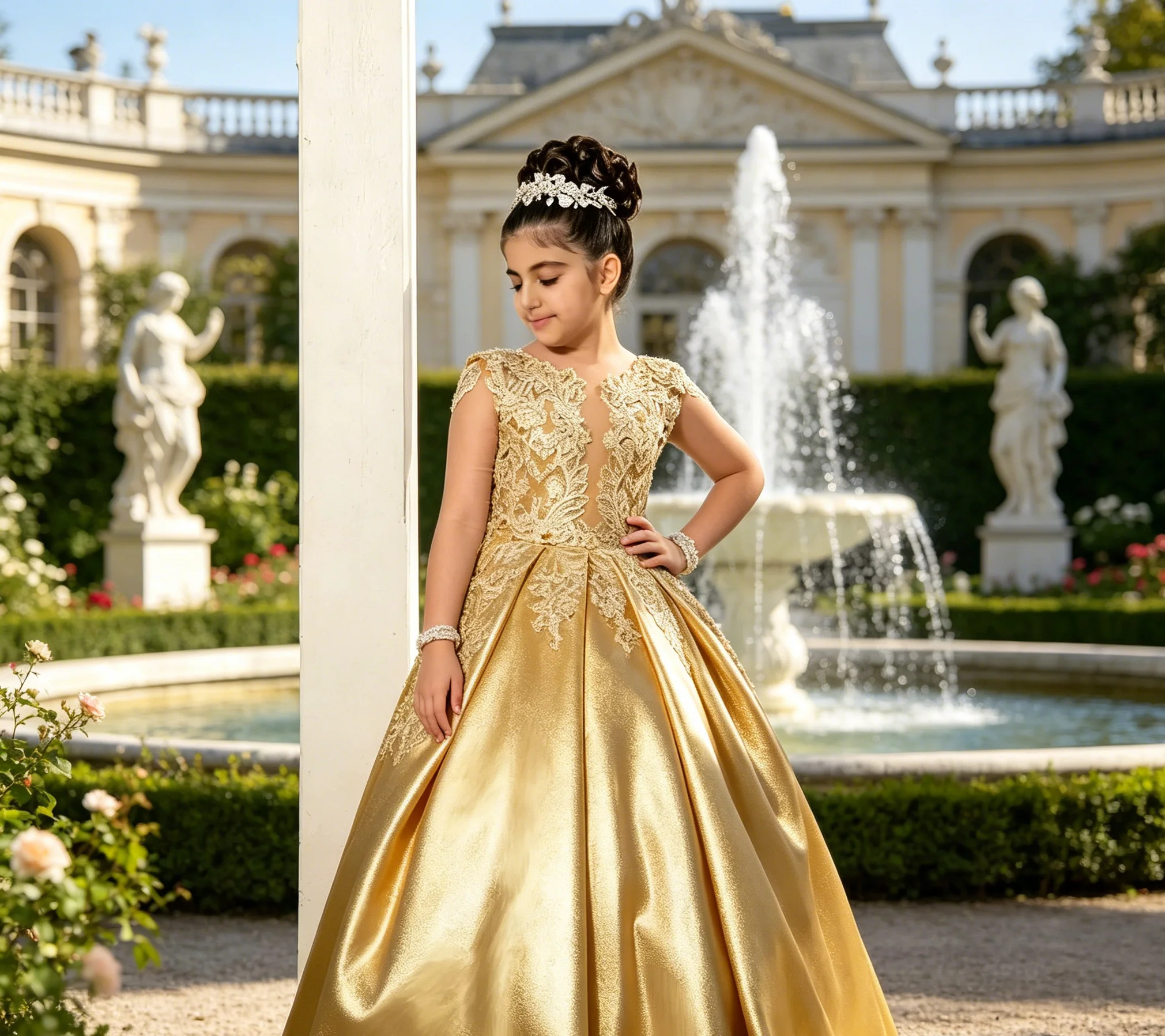 Luxury Satn Appliques Flower Girl Dresses For Wedding Floor Lenght Princess Customized Kids Birthday First Communion Gown
Luxury Satn Appliques Flower Girl Dresses For Wedding Floor Lenght Princess Customized Kids Birthday First Communion Gown