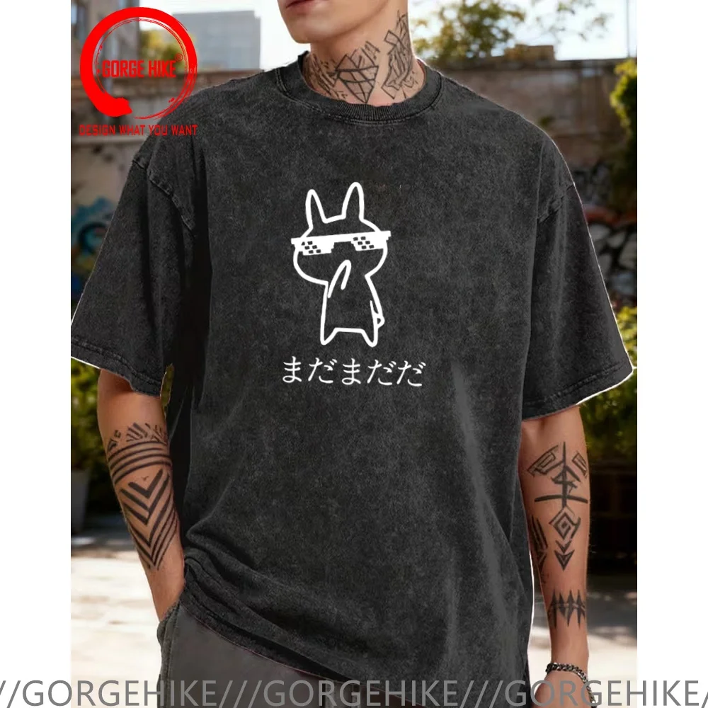 Vintage Washed Cotton T-Shirt Funny Designer Baka Cute Rabbit Anime Japanese T Shirt Men Fashion Trendy Casual Clothing Stylish
Vintage Washed Cotton T-Shirt Funny Designer Baka Cute Rabbit Anime Japanese T Shirt Men Fashion Trendy Casual Clothing Stylish