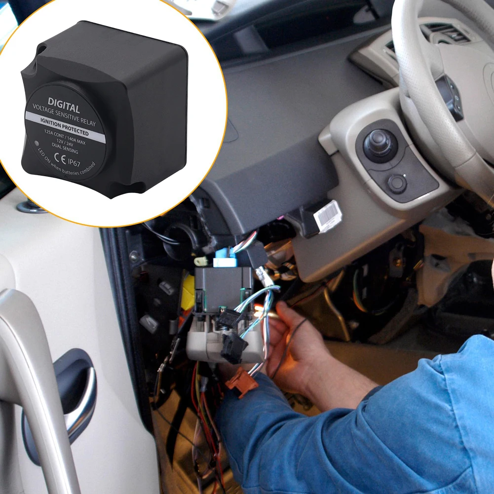 12V 24V 125A Marine Boat Vessel RV Dual Battery System Digital Voltage Sensitive Relay Car Voltage Sensitive Relay for UTV RV
12V 24V 125A Marine Boat Vessel RV Dual Battery System Digital Voltage Sensitive Relay Car Voltage Sensitive Relay for UTV RV