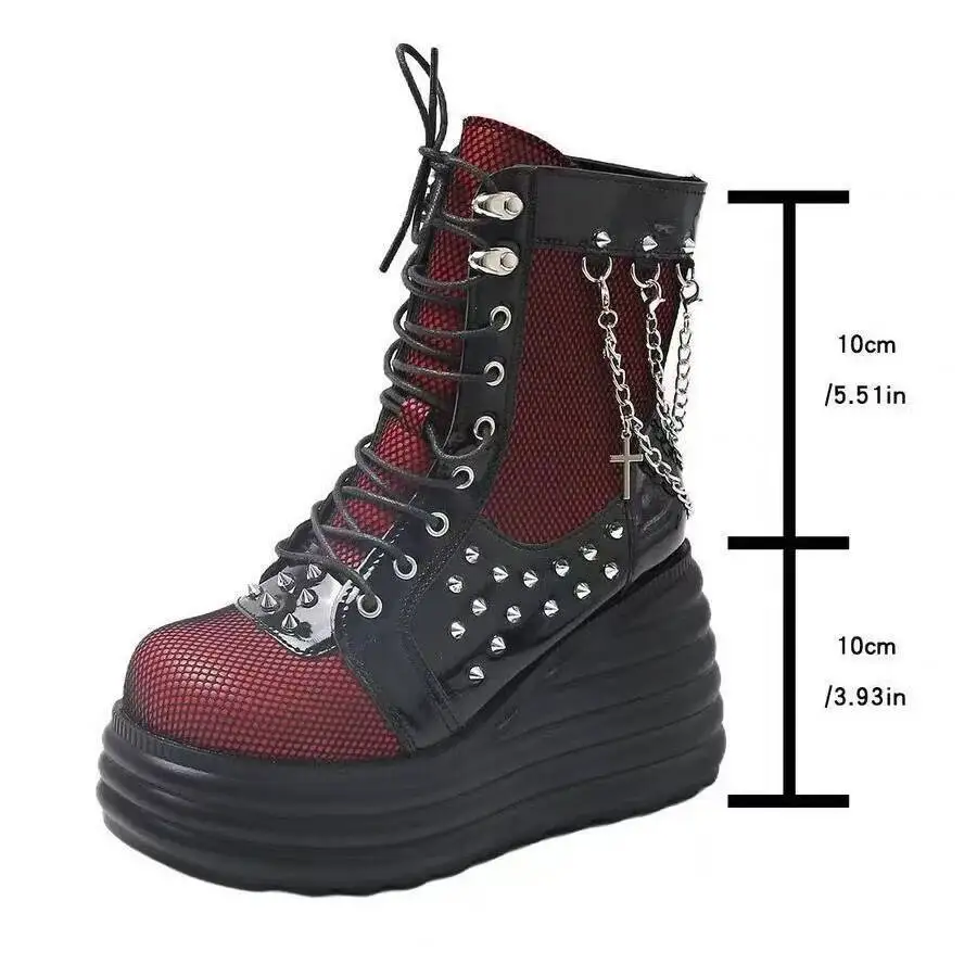 Gothic Punk Boots 2025 Autumn Winter Chunky Heel Lace Up Platform Boots Round Toe Fashionable Plus Size Women's Ankle Boots
Gothic Punk Boots 2025 Autumn Winter Chunky Heel Lace Up Platform Boots Round Toe Fashionable Plus Size Women's Ankle Boots