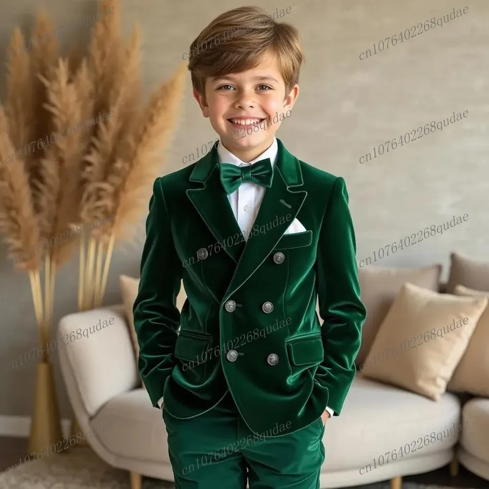 New Green Velvet Boy's Suit Formal Kids Tuxedo Toddler Children Clothes Boys Attire 2 Piece Jacket Pants 2-13 Years
New Green Velvet Boy's Suit Formal Kids Tuxedo Toddler Children Clothes Boys Attire 2 Piece Jacket Pants 2-13 Years