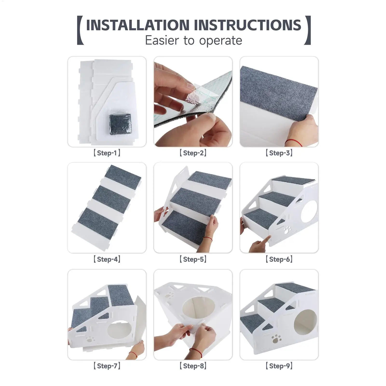 Ступеньки для собак, нескользящая лестница для домашних животных, игрушка, 4-ступенчатый домик для щенков, лестница для высокой кровати, дивана, игровая площадка, маленькие, средние, большие кошки, собаки
Ступеньки для собак, нескользящая лестница для домашних животных, игрушка, 4-ступенчатый домик для щенков, лестница для высокой кровати, дивана, игровая площадка, маленькие, средние, большие кошки, собаки