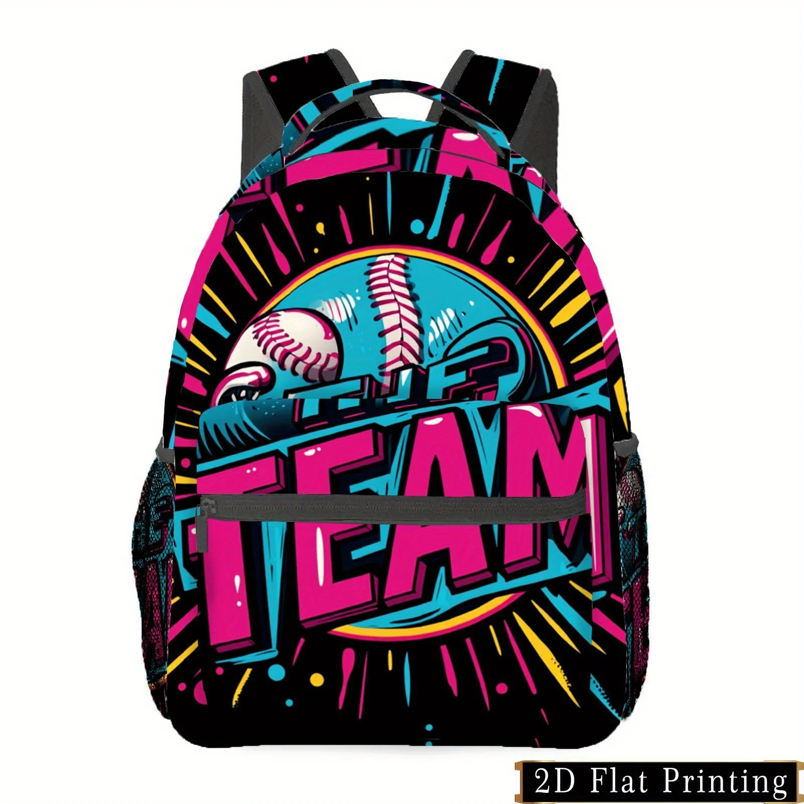Vibrant Baseball Team Print Backpack with Adjustable Straps Multiple Compartments Elastic Pockets Durable Fabric for School
Vibrant Baseball Team Print Backpack with Adjustable Straps Multiple Compartments Elastic Pockets Durable Fabric for School