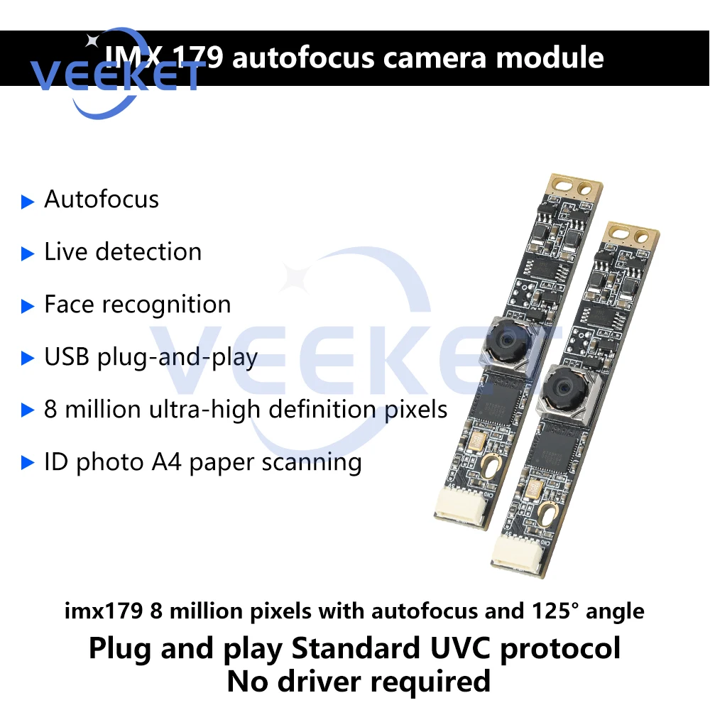 8-Megapixel IMX179 USB Camera Module with Autofocus - 76/125 Degree 78/120 Degree View Angle including 1-Meter USB Adapter Cable
8-Megapixel IMX179 USB Camera Module with Autofocus - 76/125 Degree 78/120 Degree View Angle including 1-Meter USB Adapter Cable