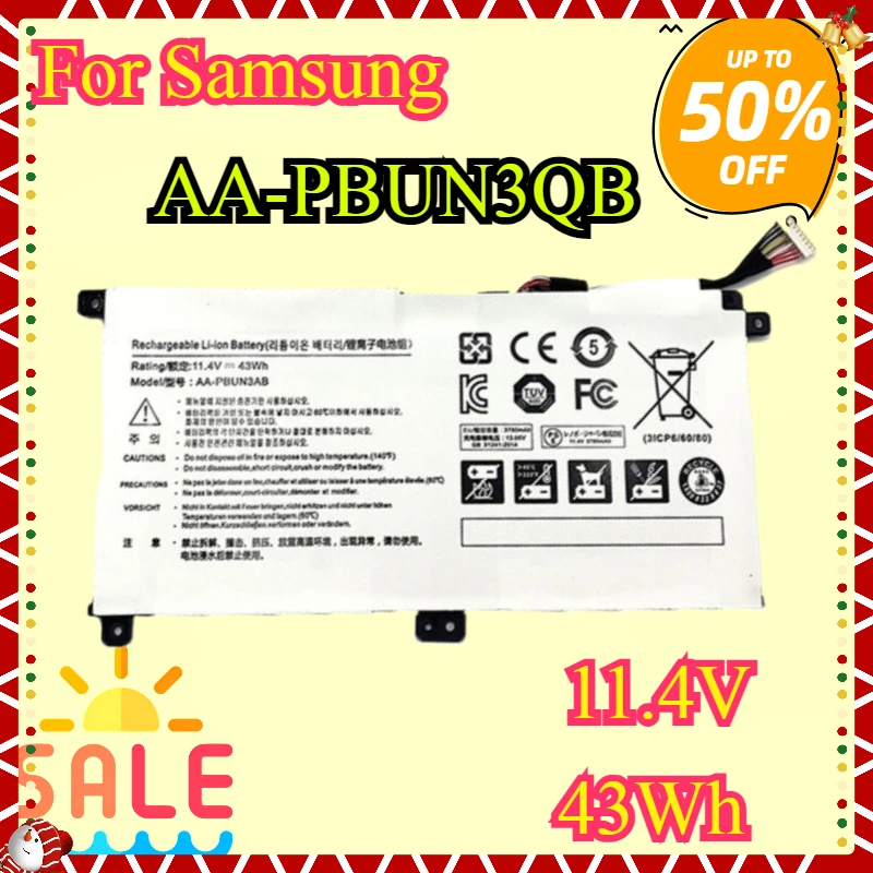 New Battery AA-PBUN3QB AA-PBUN3AB 43Wh for Samsung Notebook7 Notebook7 NP530E5M NP800G5M NP740U5L Bateria
New Battery AA-PBUN3QB AA-PBUN3AB 43Wh for Samsung Notebook7 Notebook7 NP530E5M NP800G5M NP740U5L Bateria