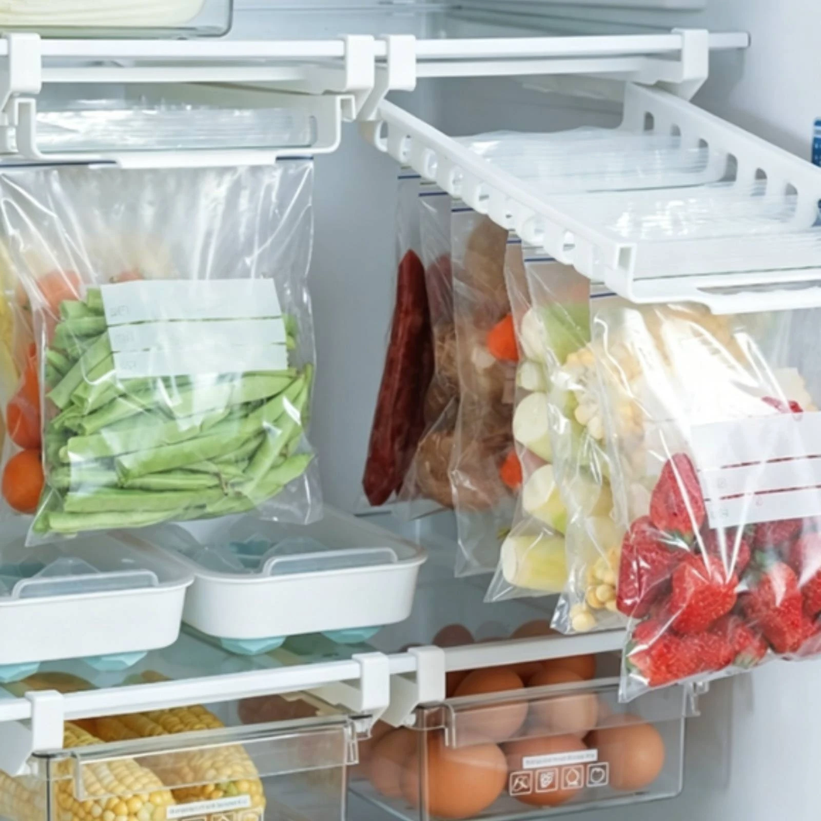 Refrigerator Hanging Rack Easy to Clean Adjustable Fridge Rack Slotted Fridge Tray Moistureproof Food Storage Space-Efficient
Refrigerator Hanging Rack Easy to Clean Adjustable Fridge Rack Slotted Fridge Tray Moistureproof Food Storage Space-Efficient