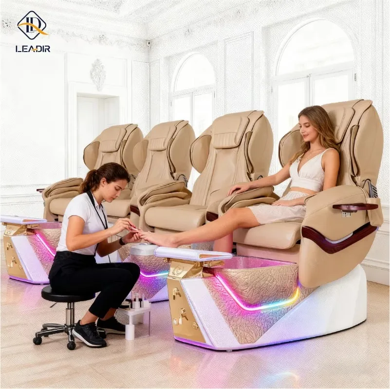 Custom Color Salon Furniture Comfortable Adjustable Professional Luxury Pedicure Chair with Electric Massage
Custom Color Salon Furniture Comfortable Adjustable Professional Luxury Pedicure Chair with Electric Massage