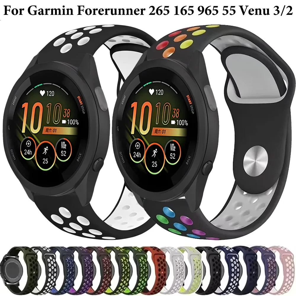 20mm 22mm 18mm Silicone Strap For Garmin Forerunner 265 55 965 165 255 Music/Venu 3/2 Bracelet Band For Garmin Vivoactive 5 Belt
20mm 22mm 18mm Silicone Strap For Garmin Forerunner 265 55 965 165 255 Music/Venu 3/2 Bracelet Band For Garmin Vivoactive 5 Belt