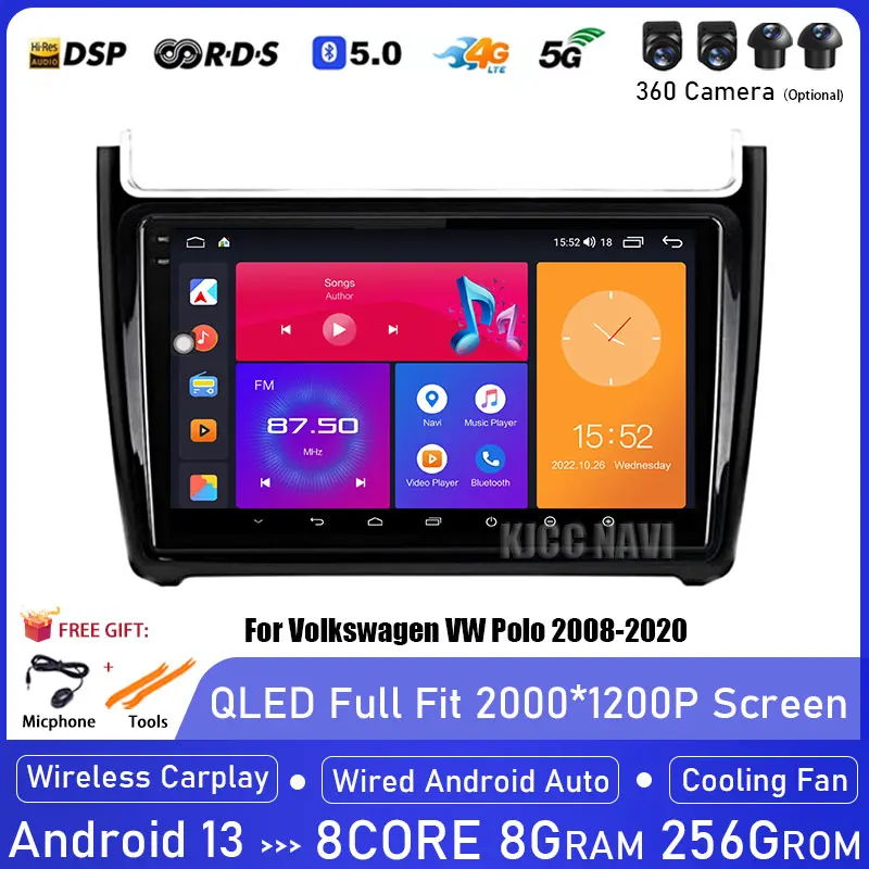Android 13 For Volkswagen VW Polo 2008-2020 Car Radio Multimedia Video Player GPS Navigation Carplay Android Auto BT Head Unit
Android 13 For Volkswagen VW Polo 2008-2020 Car Radio Multimedia Video Player GPS Navigation Carplay Android Auto BT Head Unit