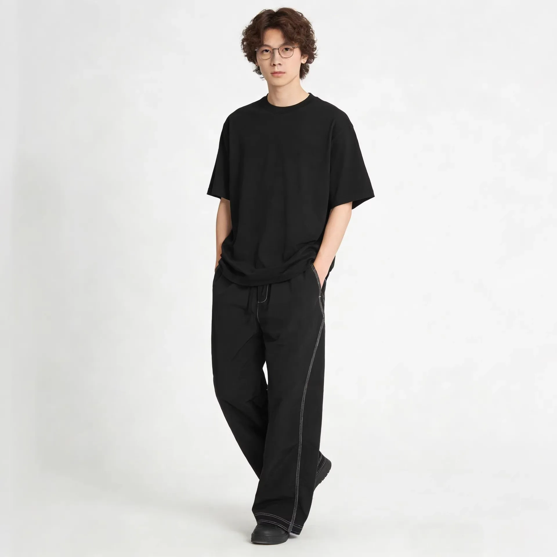 Vintage Minimalist Topstitching Design Workwear-style Pants: Spring New Outdoor Loose Straight-leg Athleisure Trousers
Vintage Minimalist Topstitching Design Workwear-style Pants: Spring New Outdoor Loose Straight-leg Athleisure Trousers