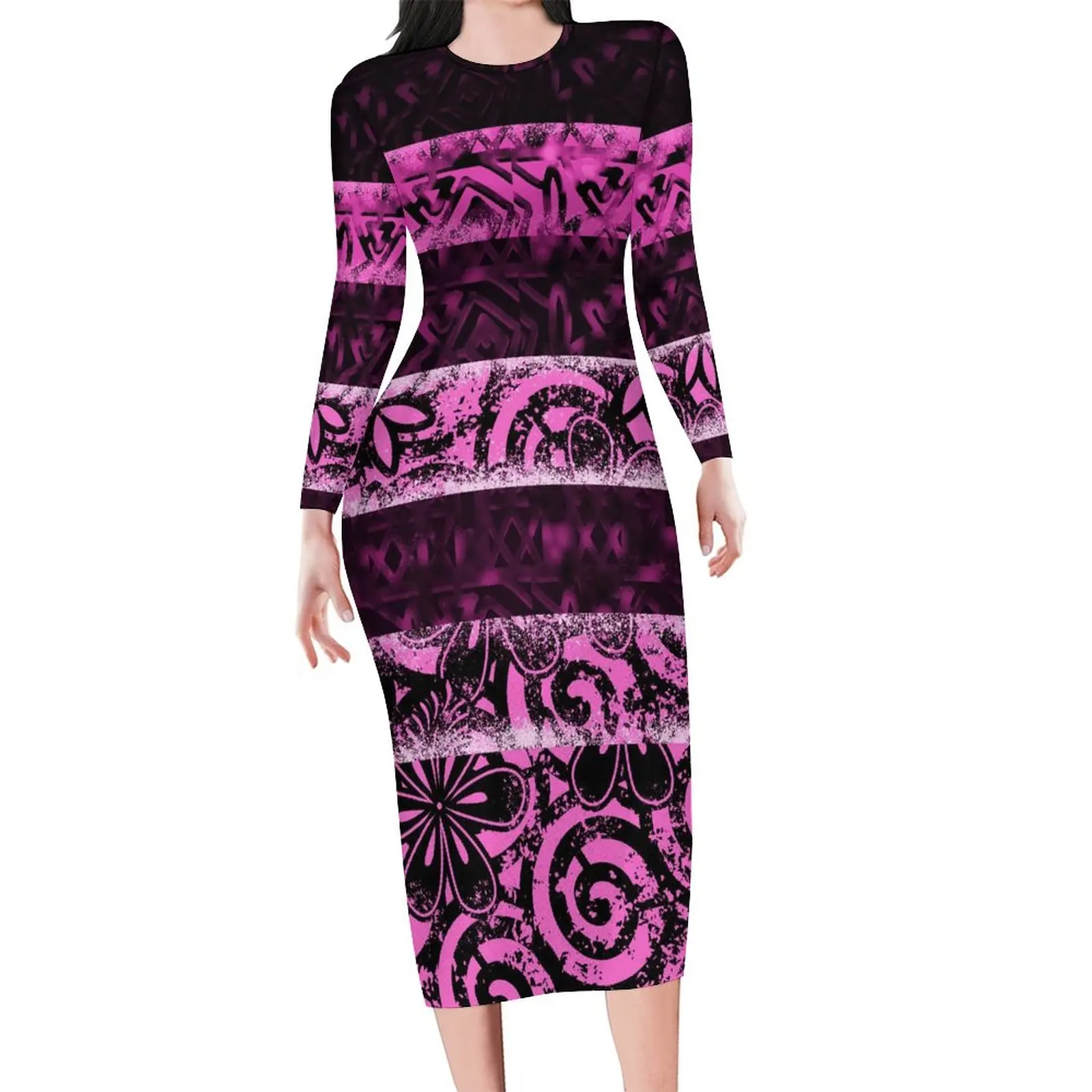 Women'S Long Sleeve Dress Polynesian Island Design Women'S Elegant Tight Crew-Neck Dress Free Shipping
Women'S Long Sleeve Dress Polynesian Island Design Women'S Elegant Tight Crew-Neck Dress Free Shipping