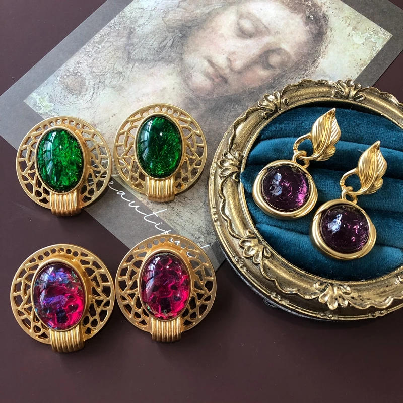 New Statement Pink Purple Green Earrings Stud Filigree Alloy Gorgeous Accessories
New Statement Pink Purple Green Earrings Stud Filigree Alloy Gorgeous Accessories