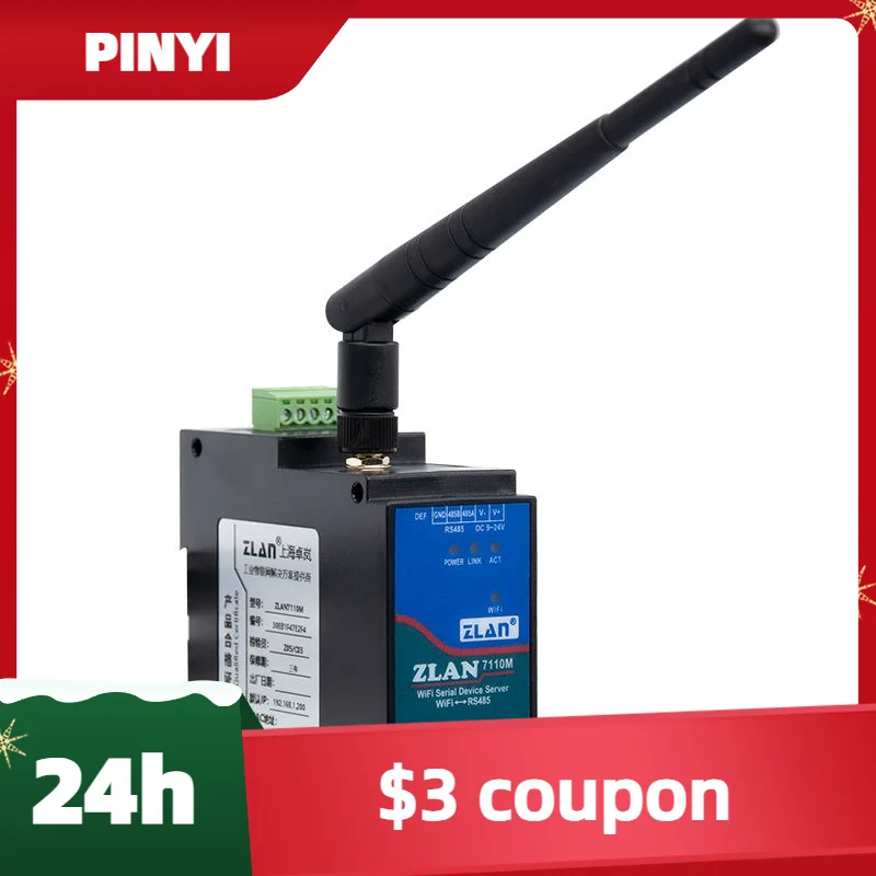 Последовательный сервер RS485 к WIFI Rail Беспроводная промышленная сетевая связь Модуль Modbus TCP к RTU MQTT Шлюз Iot ZLAN7110M 
Последовательный сервер RS485 к WIFI Rail Беспроводная промышленная сетевая связь Модуль Modbus TCP к RTU MQTT Шлюз Iot ZLAN7110M